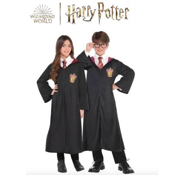 Happy Potter Hogwarts Gryffindor 2 Pc Youth Unisex Costume Bundle, Size L/XL NWT
